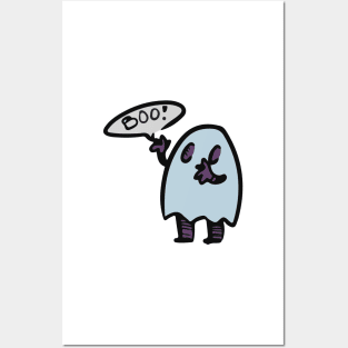 Spooky Ghost - Sticker Posters and Art